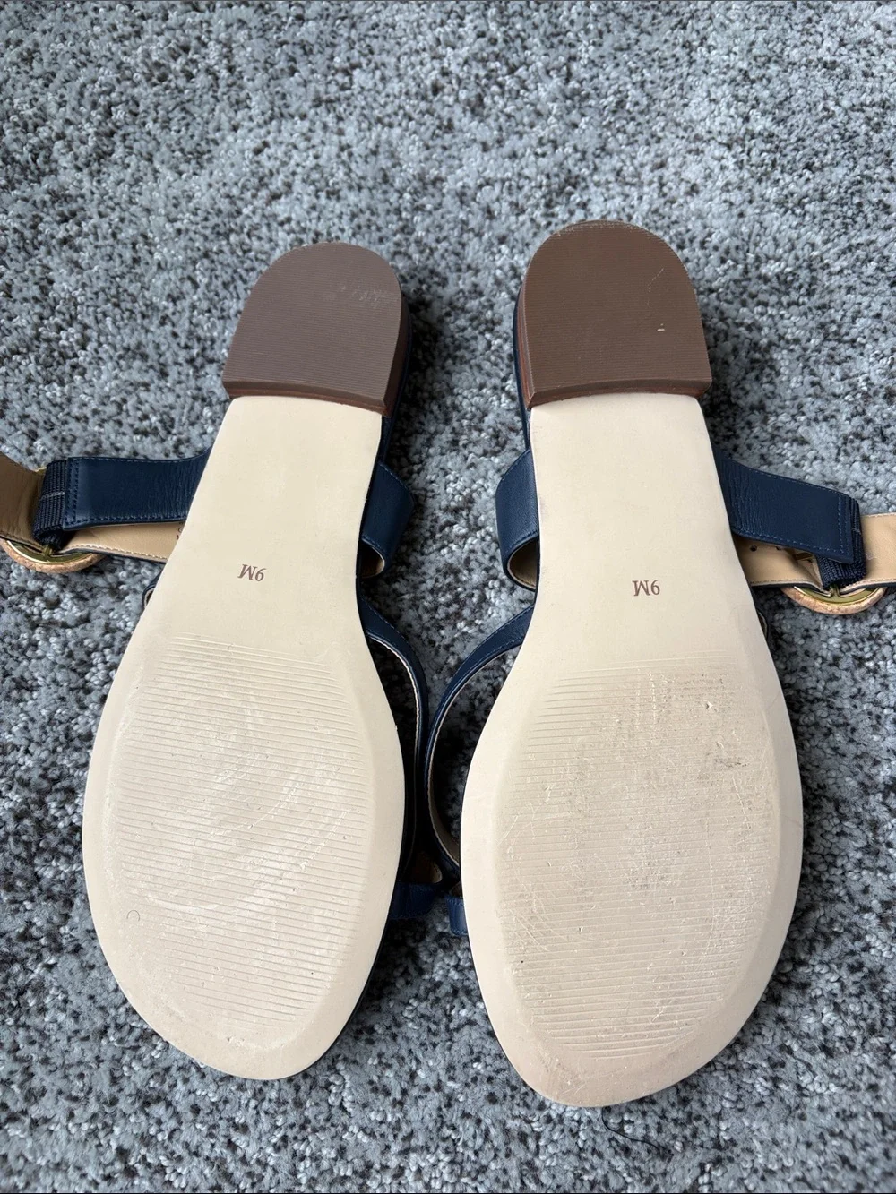Talbots Gia Nappa Leather Sandals in Navy Blue - only worn once